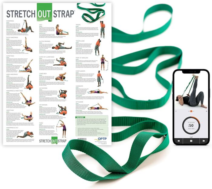 Featured Image for The Original Stretch Out Strap with Exercise Poster – Made in The USA by OPTP – Stretching Strap and Yoga Strap for Stretching, Physical Therapy Exercise and Flexibility