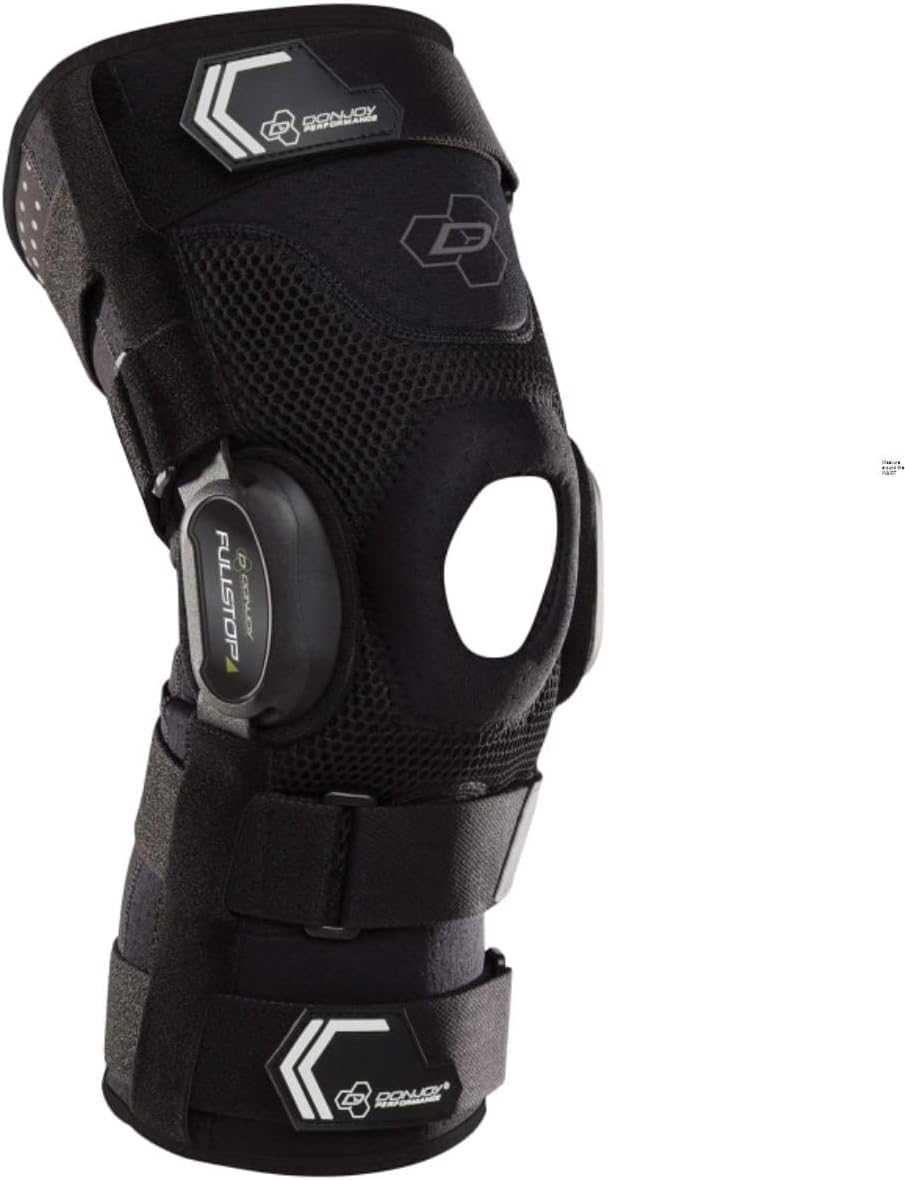 Featured Image for DonJoy Performance Bionic Fullstop ACL Knee Brace – 4 Points of Leverage Hinged Knee Support for Ligament Protection, Injuries, Prevent Knee Hyperextension for Football, Soccer, Lacrosse, Contact Sports