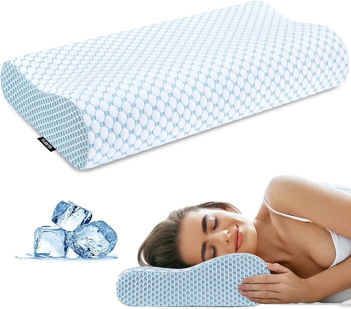 Featured Image for Cervical Pillow for Neck Pain Relief, Contour Memory Foam Pillows for Sleeping, Odorless Ergonomic Pillow Adjustable Orthopedic Cooling Pillow Bed Pillow Neck Support for Side Back Stomach Sleepers