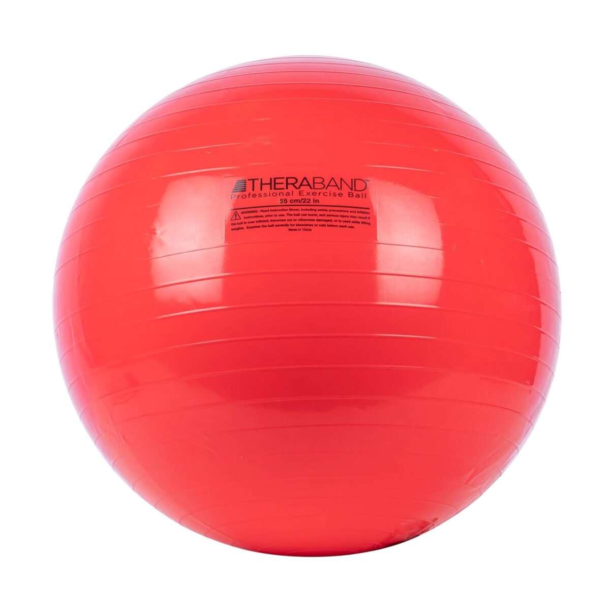 Featured Image for THERABAND Exercise Ball, Stability Ball with 55 cm Diameter for Athletes 5’1″ to 5’6″ Tall, Standard Fitness Ball for Posture, Balance, Yoga, Pilates, Core, & Rehab, Red