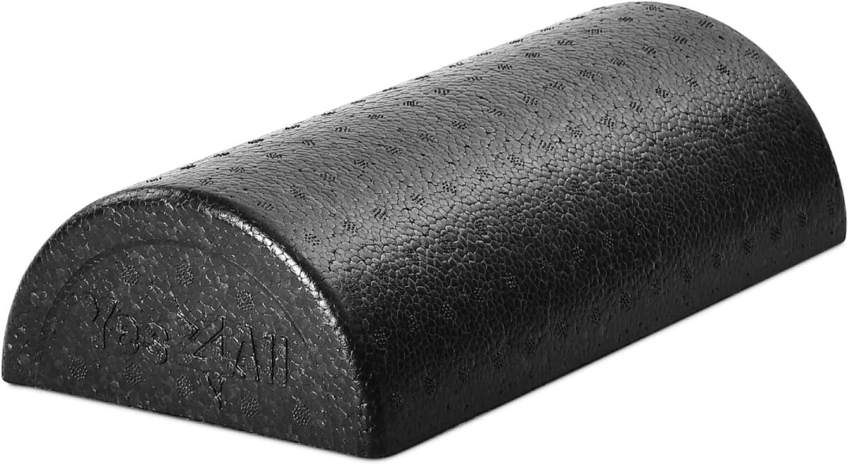 Featured Image for Yes4All High Density Half Round Foam Roller Support Pain Relieved, Physical Therapy, Back, Leg and Muscle Restoration, 12″, 18″, 24″, 36″